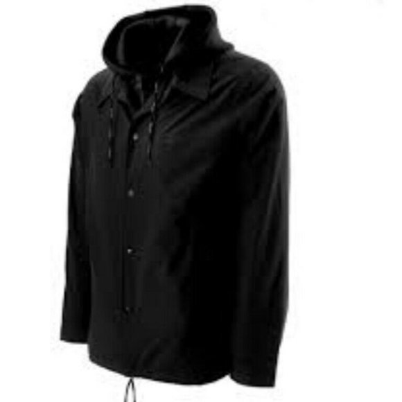 Body Glove Hooded Coach's Jacket Black NWT Medium - Picture 2 of 7